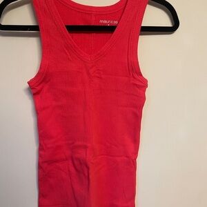 Maurices Coral Ribbed Tank Top size small